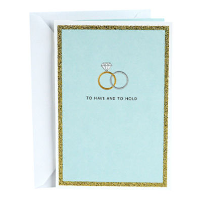 Hallmark Wedding Card (To Have and To Hold Wedding Bands), 1 each