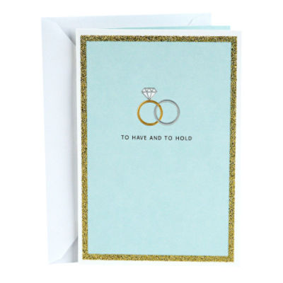 Hallmark Wedding Card (To Have and To Hold Wedding Bands), 1 each, 1 Each