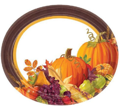 Toile Thanksgiving pumpkin,squash,turkey harvest cotton fabric by