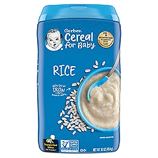 Gerber 1st Foods Rice Baby Food, Supported Sitter, 16 oz, 16 Ounce