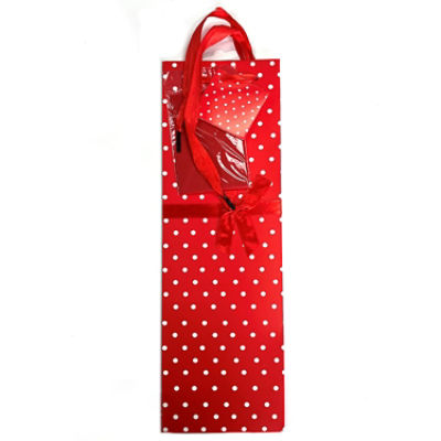 Rabbit Red Polka Dots gift bag, 1 each