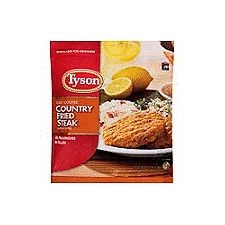 Tyson Country Fried Steak - Beef Pattie Fritters, 1.28 Pound