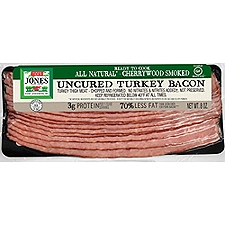 Jones Dairy Farm Uncured Cherrywood Turkey Bacon, 8 oz