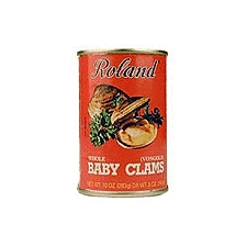 Roland Boiled Baby Clams Whole, 10 Ounce