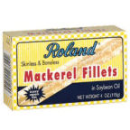 Roland Mackerel Filets in Vegetable Oil, 4 oz