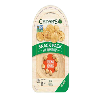 Cedars Original Hommus with Chips, 3 oz
