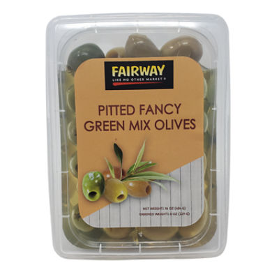 Marinated Pitted Fancy Green Mix Olives, 16 oz