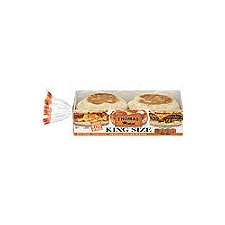 Thomas' King Size English Muffins, 4 count, 12 oz, 12 Ounce