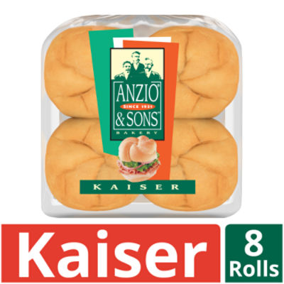 Anzio & Sons Bakery Kaiser Enriched Rolls, 8 count, 1 lb