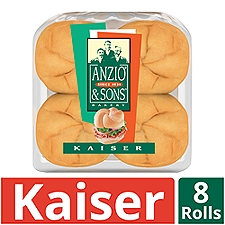 Anzio & Sons Bakery Kaiser Enriched, Rolls, 16 Ounce