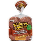 Nature's Own 100% Whole Wheat Hamburger Buns, 8 count, 15 oz