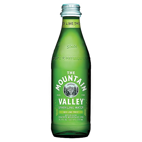 Mountain Valley Spring Water Sparkling Key Lime in Glass, 11.3 fl oz
