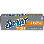 Sunkist TEN Orange Soda - 12 Pack Cans, 144 fl oz, 144 Fluid ounce