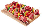 Certified Angus Beef Round Kabobs with Veggies, 1 pound