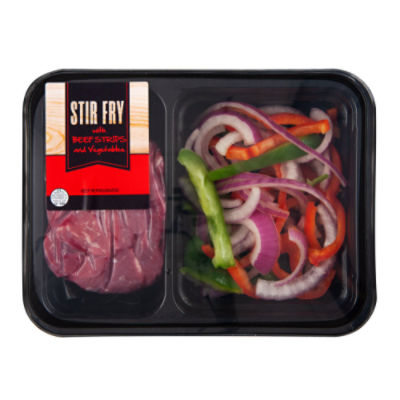 Fresh Beef Stir Fry Strips w/ Pepper & Onion, 1 pound - The Fresh