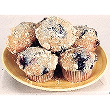 Fresh Bake Shop Blueberry Crumb Muffins - 6 Pack, 15 Ounce