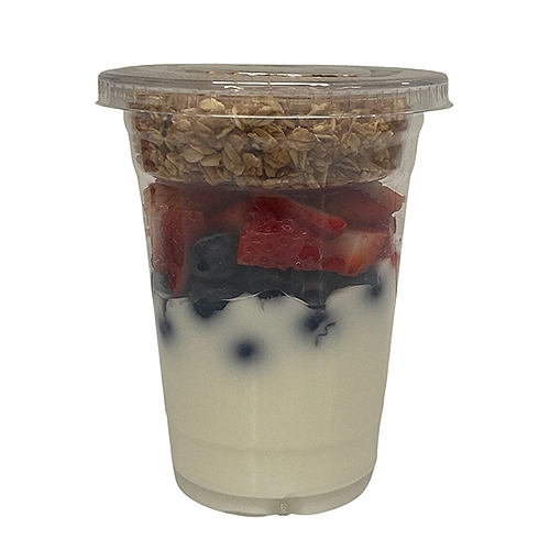 Fresh Fruit and Flavorful Topping. Each cup is packed with peak flavor for optimal freshness! 11 oz
