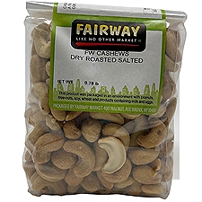 Fairway Cashews Dry Roasted Salted, 1 pound