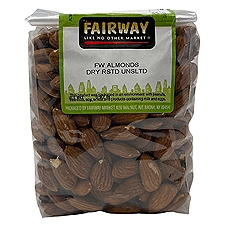 Fairway Almonds Dry Roasted Unsalted, 16 Ounce