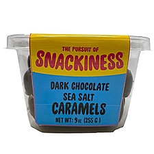 The Pursuit of Snackiness DARK CHOCOLATE SEA SALT CARAMELS, 13 Ounce