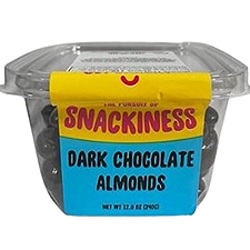 The Pursuit of Snackiness DARK CHOCOLATE ALMONDS, 12 oz