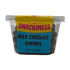 The Pursuit of Snackiness MILK CHOCOLATE ALMONDS, 12 oz
