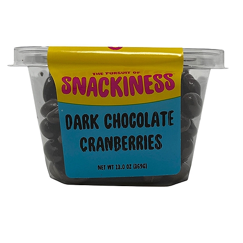 SNACKINESS DARK CHOCOLATE CRANBERRIES 13 ounce