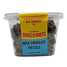 The Pursuit of Snackiness MILK CHOCOLATE PRETZELS, 16 oz