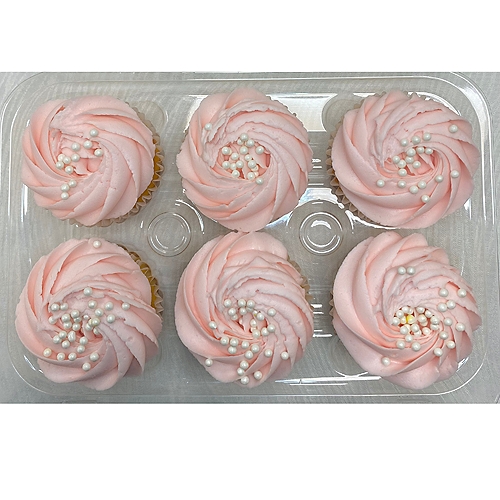 FAIRWAY 6 PK PINK CHAMPAGNE CUPCAKES 10 OUNCE