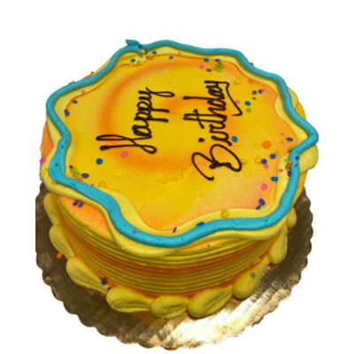 8'' Yellow Cake Chocolate Cream Filled with Vanilla Icing, 32 oz