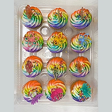Seasonal Decorated Cupcakes with Picks 12 ct   , 20 Ounce