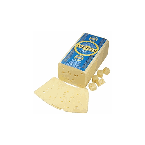 Jarlsberg lite cheese has a mild, mellow, yet nutty flavor. This lite cheese has less than half the fat and cholesterol than the regular variety. Freshly sliced at your Deli counter. Product slicing options include "Standard Thickness, Shaved, Sliced Thin or Sliced Thick". 