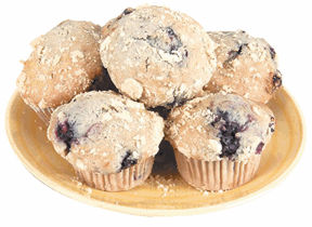 Fresh Bake Shop Muffin Tops - Sugar Topped Blueberry, 6 Pack, 15 oz