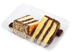 Fresh Bake Shop 2 Slices of Golden Layer Cake Fudge Icing, 13 oz, 13 Ounce