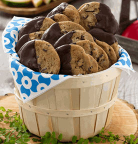 Fresh Bake Shop Cookies - Chocolate Dipped Chocolate Chip, 18 Pack, 24 oz
