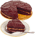 Fresh Bake Shop Chocolate Filled Chocolate Cake Chocolate Icing, 32 oz