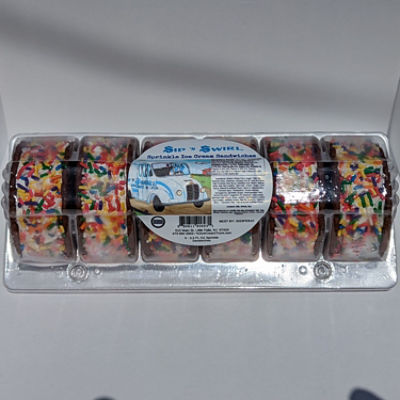 Sip N' Swirl Sprinkle Ice Cream Sandwiches, 19.8 oz