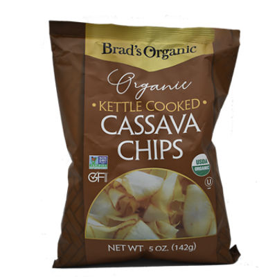 BRADS ORGANIC CASSAVA CHIPS SALT, 5 oz