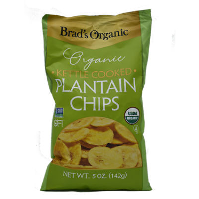 BRADS ORGANIC PLANTAIN CHIPS SALT, 5 oz