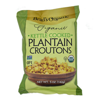 BRADS ORGANIC PLANTAIN CROUTONS SALT   , 5 oz