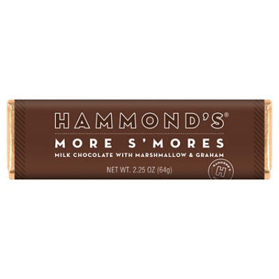 HAMMOND S'MORES MILK CHOC BAR, 2.25 oz