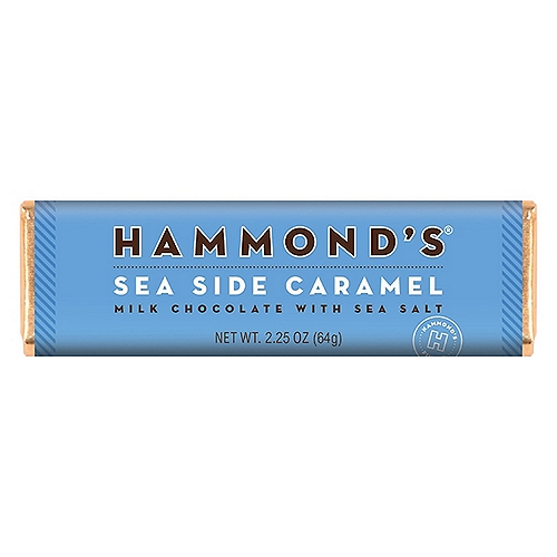 HAMMOND SEASIDE CARAMEL MILK CHOC BAR, 2.25 oz