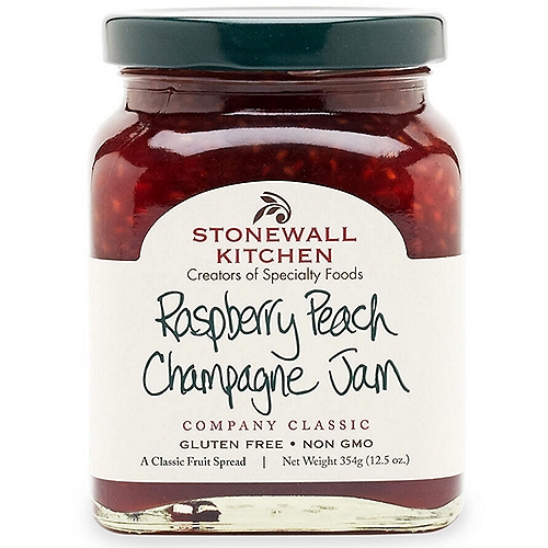 Stonewall Kitchen Raspberry Peach Champagne Jam, 12.5 oz
We combine juicy peaches, refreshing raspberries and bright Champagne to create this perfectly vibrant, sweet-tasting jam. It's sure to liven up your morning and bring a sophisticated twist to your table.