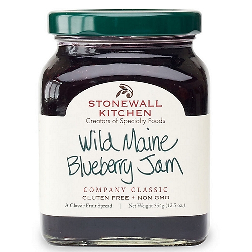 Stonewall Kitchen Wild Maine Blueberry Jam, 12.5 oz
Sweet and delicious Maine wild blueberries, a dash of sugar and a splash of lemon is all you'll find in our Wild Maine Blueberry Jam. Enjoy it on pancakes, breakfast breads or in an extra special PB&J.