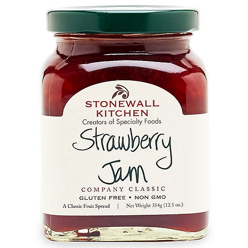Stonewall Kitchen Strawberry Jam, 12.25 oz
June in Maine is strawberry-picking season. Whole, sun-ripened, sweet strawberries make our strawberry jam an exceptional American classic, bursting with memories of summer.