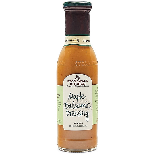 Stonewall Kitchen Maple Balsamic Dressing, 11 fl oz
Two of our all-time favorite ingredients - sweet, rich maple syrup from Maine and aged balsamic vinegar from Modena, Italy - are blended to create a perfectly balanced dressing for any salad. We've also found this dressing to be a wonderful marinade for chicken or pork.