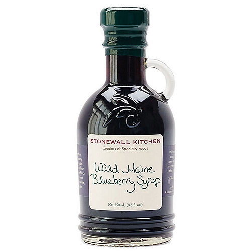 Stonewall Kitchen Wild Maine Blueberry Syrup, 8.5 fl oz
Hand-raked in northern Maine, the wild blueberry is one of our state's hidden treasures, famous for its flavor and sweetness. Serve it on French vanilla ice cream or warm and drizzle it on Belgian waffles, French toast or pancakes.