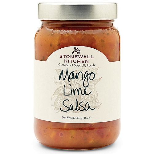 Stonewall Kitchen Mango Lime Salsa, 16 oz
This incredible salsa blends together the fresh taste of limes with the sweet, mellow flavor of mangoes plus jalapeños, onions and cilantro. It's great on grilled fish and chicken or simply scooped with fresh tortilla chips.