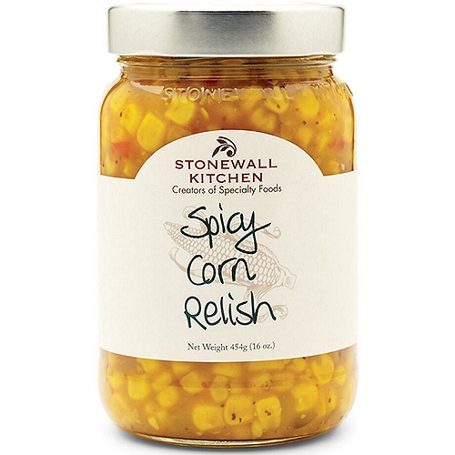 Stonewall Kitchen Spicy Corn Relish, 17 oz
This traditional yet spicy corn relish is the perfect complement to grilled hamburgers and hot dogs, fish or chicken. It's also wonderful served with crispy tortilla chips and burritos!