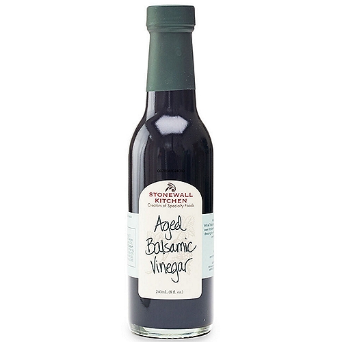 Stonewall Kitchen Aged Balsamic Vinegar, 8 fl oz
Crafted from pressed Trebbiano grapes and aged for over 10 years, this balsamic vinegar boasts a complex, concentrated flavor that's tangy, rich and hints at sweetness. A true kitchen essential, it adds delightfully tart notes to everything from sauces to fresh strawberries.